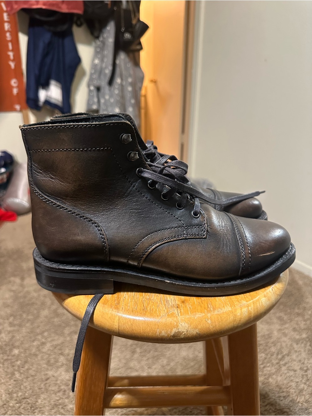 Thursday boot company woman’s “coffe leather” boots size 9.5